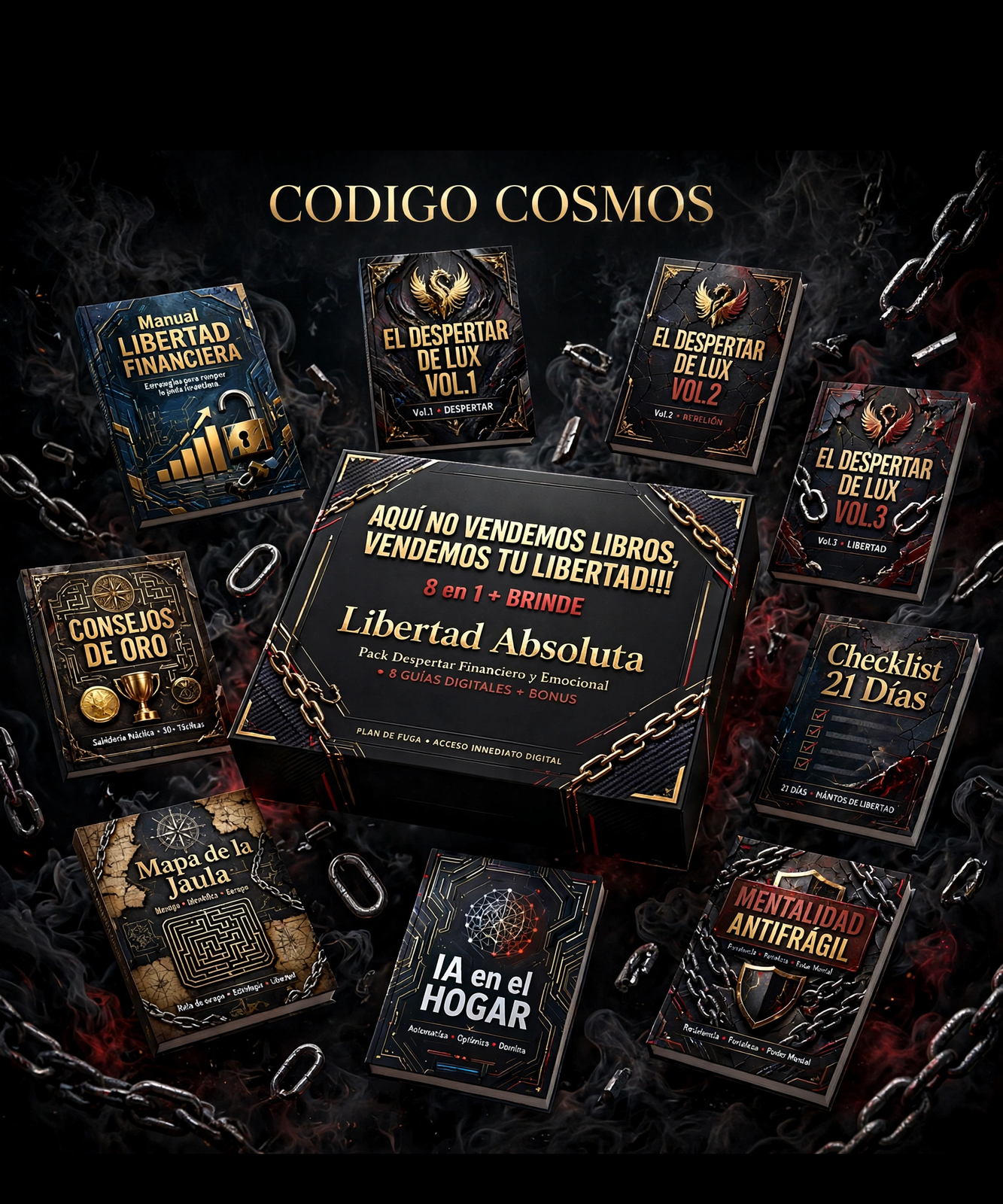 Pack Libertad Absoluta con las portadas reales en español